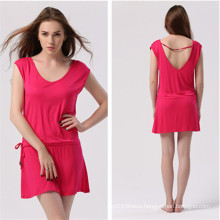 2014 New Fashion V-Neck Low Back Casual Beach Dress